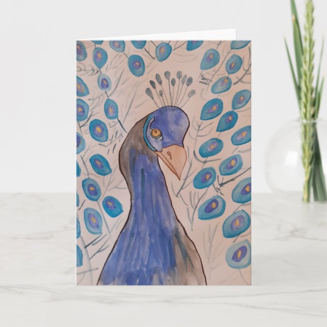 Peacock Blue Card (Front)
