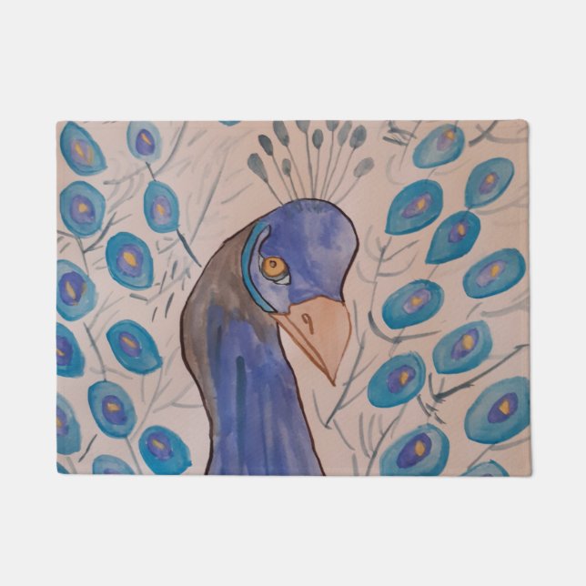 Peacock Blue Doormat (Front)