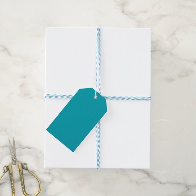 Peacock Blue Gift Tags (With Twine)