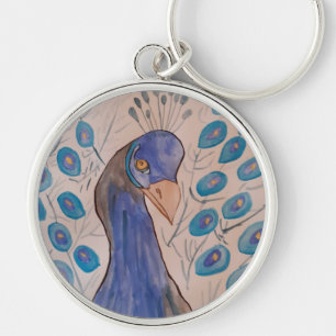 Peacock Blue Keychain