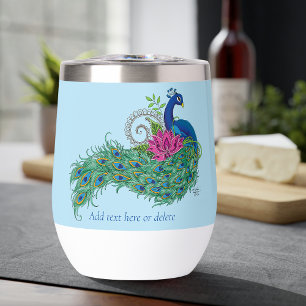 Peacock Blue Lotus Flower Henna