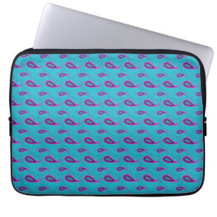 Peacock Blue Paisley Laptop Sleeve