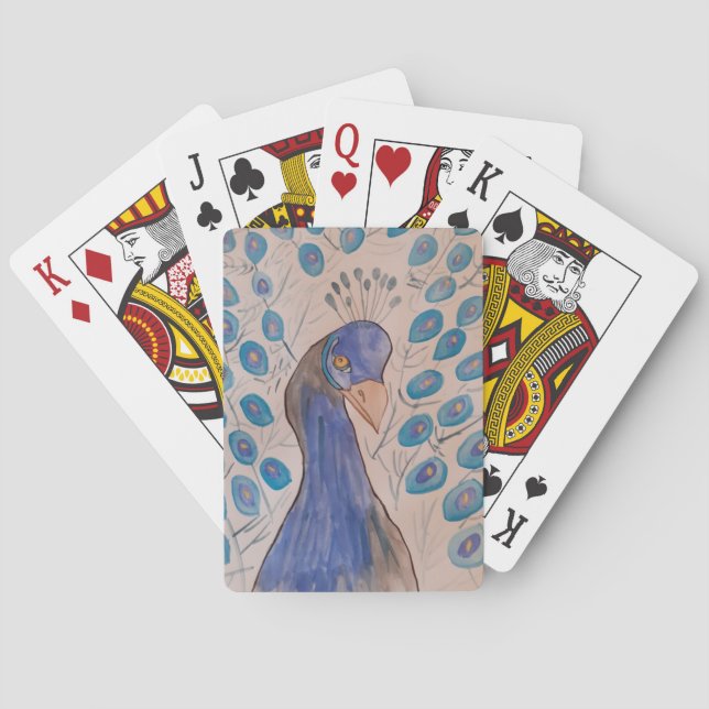 Peacock Blue Playing Cards (Back)