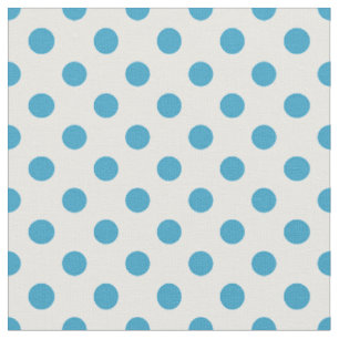 Peacock Blue Polka Dots Circles Fabric