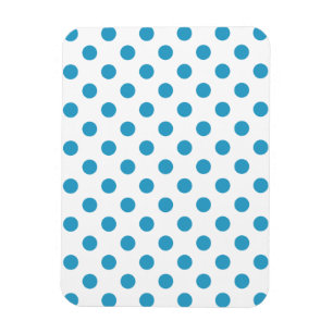 Peacock Blue Polka Dots Circles Magnet