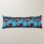 peacock blue, purple, topaz blue and thunder body pillow<br><div class="desc">peacock blue,  purple,  topaz blue and thunder geometric</div>