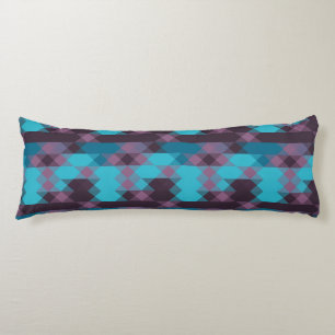 peacock blue, purple, topaz blue and thunder body pillow
