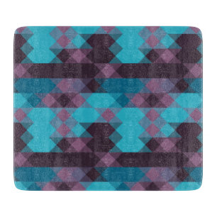 peacock blue, purple, topaz blue and thunder cutting board