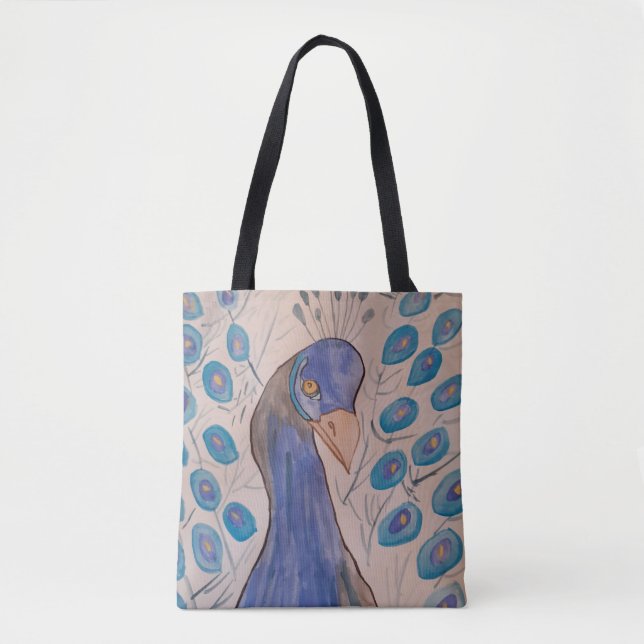 Peacock Blue  Tote Bag (Front)