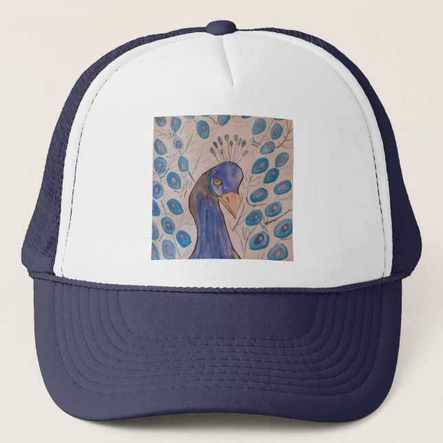 Peacock Blue Trucker Hat (Front)