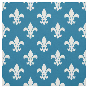 French Fleur-de-lis Fabric (Blue) #813