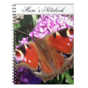 Peacock Butterfly and Buddleia Notebook