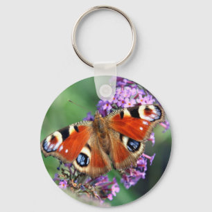 Peacock Butterfly Keychain