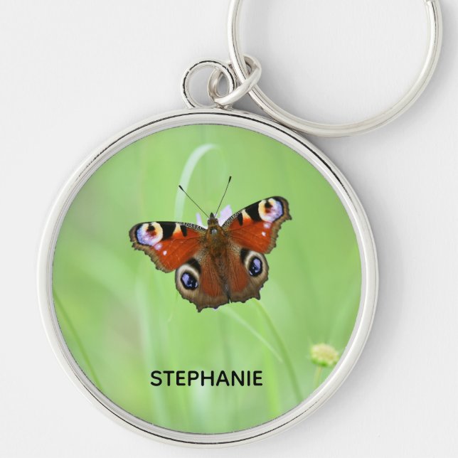 Peacock Butterfly Keychain (Front)