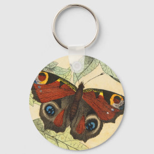 Peacock Butterfly Keychain