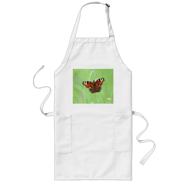 Peacock Butterfly Long Apron (Front)