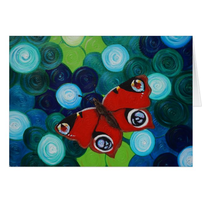 Peacock Butterfly Painting (Devant horizontal)