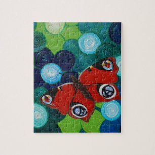 Peacock Butterfly Painting Jigsaw Puzzle