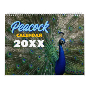 Peacock Calendar 2026 Wall Photo