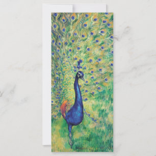 Peacock - Carte de voeux plate