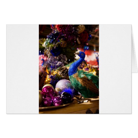 Peacock Christmas Design Card