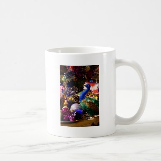 Peacock Christmas Design Coffee Mug