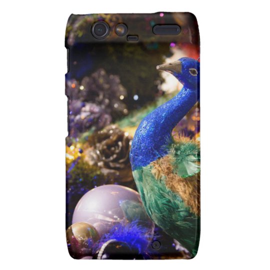 Peacock Christmas Design Droid RAZR Covers