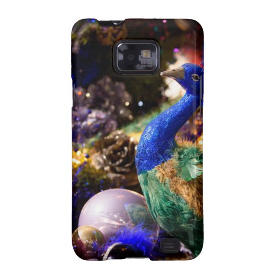 Peacock Christmas Design Samsung Galaxy S2 Covers