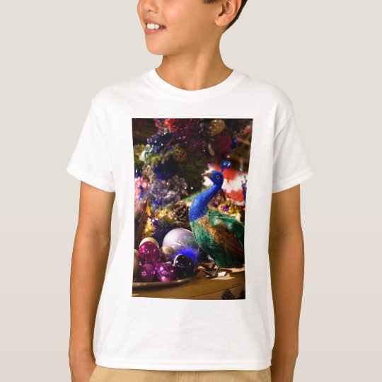 Peacock Christmas Design T-Shirt