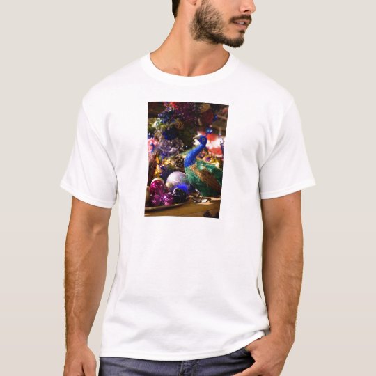 Peacock Christmas Design T-Shirt