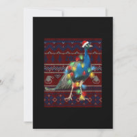 Peacock Christmas Lights Ugly Sweater Goat Lover