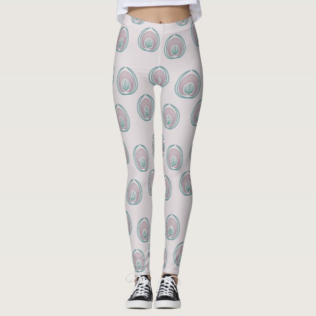 Peacock Circles  Leggings (Front)