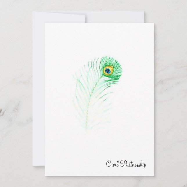 Peacock- Civil Partnership Invite (Front)