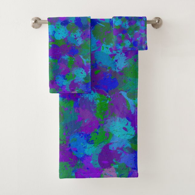 Peacock Colour Bath Towel Set (Insitu)