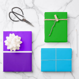 Peacock Colour Geometric Blocks  Wrapping Paper Sheet