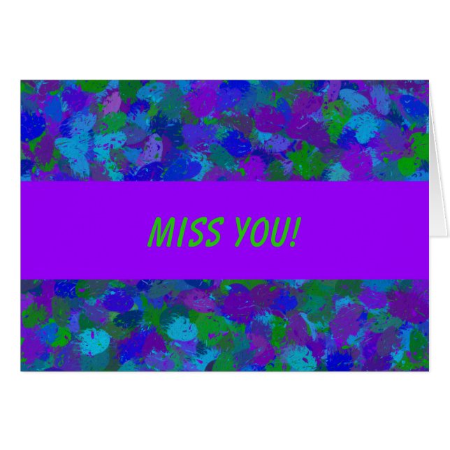 Peacock Colour greeting card (Front Horizontal)