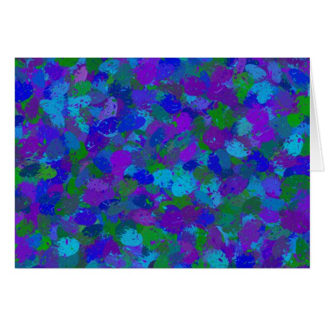 Peacock Colour greeting card (Front Horizontal)