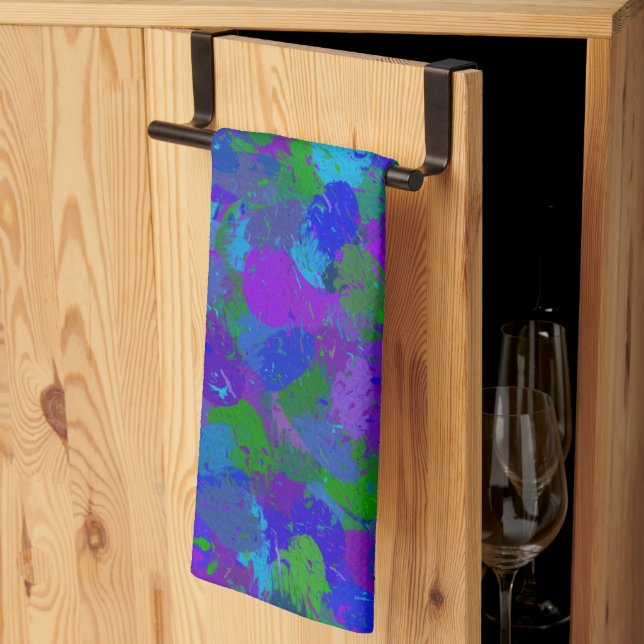 Peacock Colour Kitchen Towel (Thirds Fold)