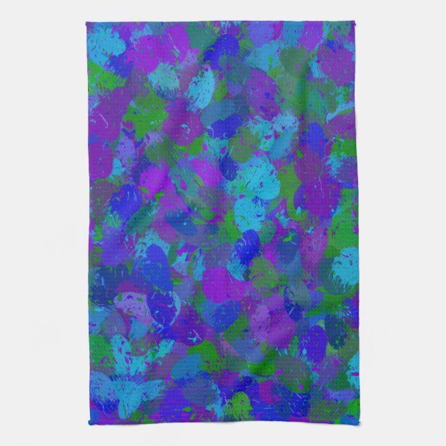 Peacock Colour Kitchen Towel (Vertical)