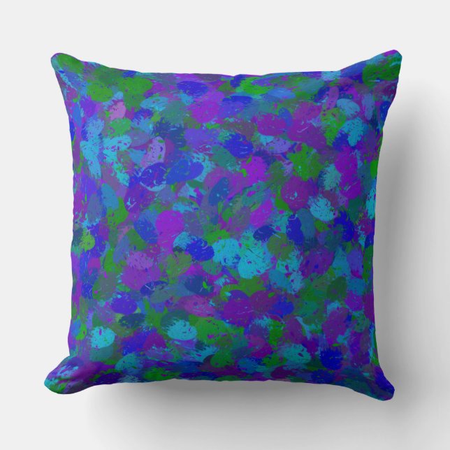 Peacock Colour Splashes 4755 Throw Pillow (Front)