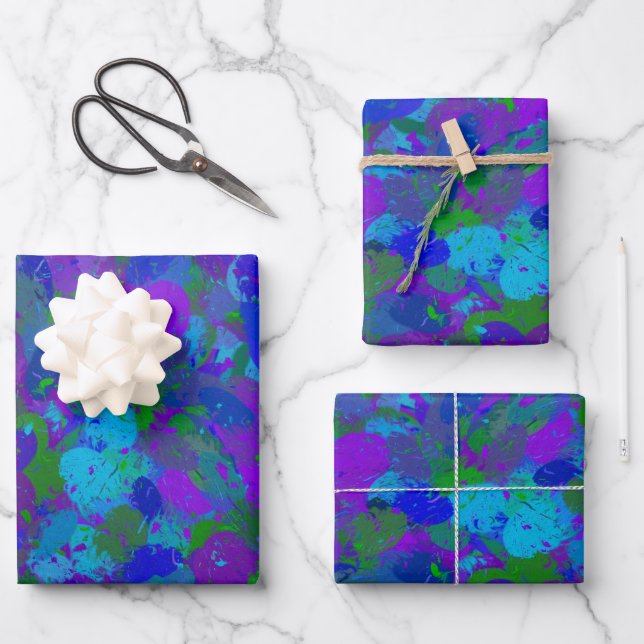 Peacock Colour  Wrapping Paper Sheets (Front)