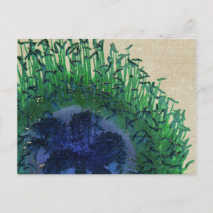 Peacock Colours Flower Card
