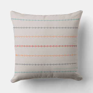 Peacock Colours geometric Stripes Throw Pillow
