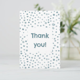 Peacock Confetti Watercolor Dots Thank You Card