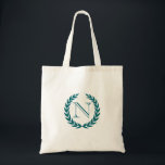 Peacock Crest Monogram Budget Tote Bag<br><div class="desc">Sweet and Personalized Totes.</div>