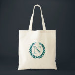 Peacock Crest Monogram Budget Tote Bag<br><div class="desc">Sweet and Personalized Totes.</div>