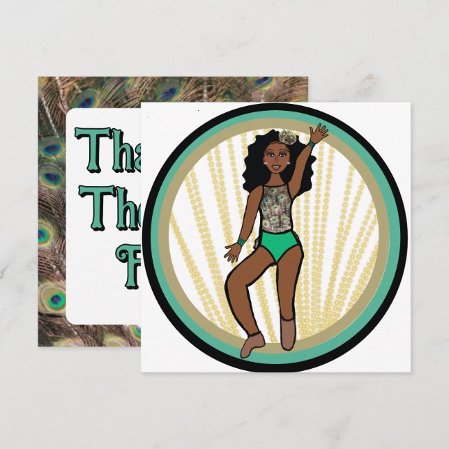 Peacock Dancer A Holiday Card (Front/Back)