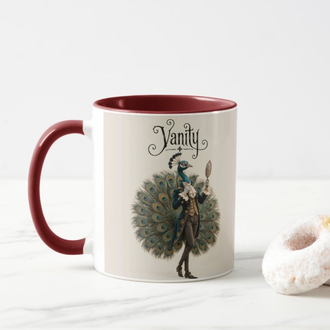 Peacock Dandy Mug (With Donut)