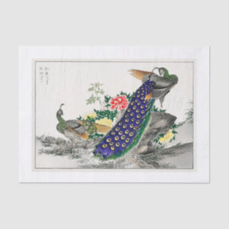 Peacock decoupage paper