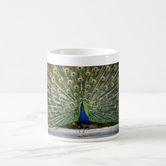 peacock design coffee mug (Center)